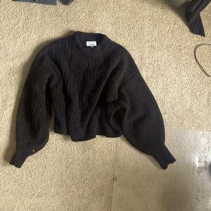 & other stories black wool blend sweater size small